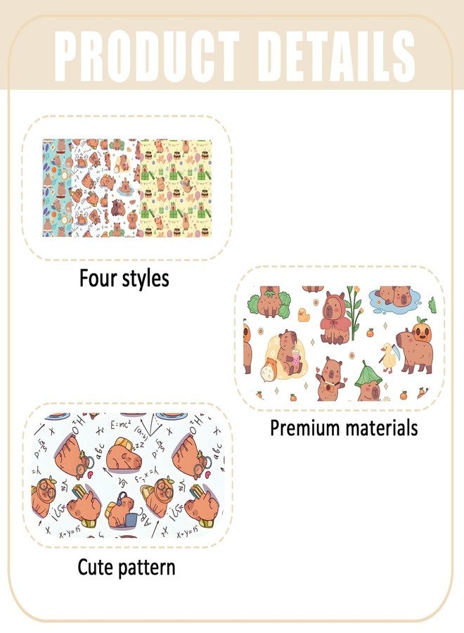 سكويشي 4 قطع من ورق تغليف الهدايا، ورق تغليف لتغليف الهدايا، لفة ورق تغليف بأوراق كبيرة متعددة الألوان لهدايا أعياد الميلاد والكريسماس والعطلات - Image 2